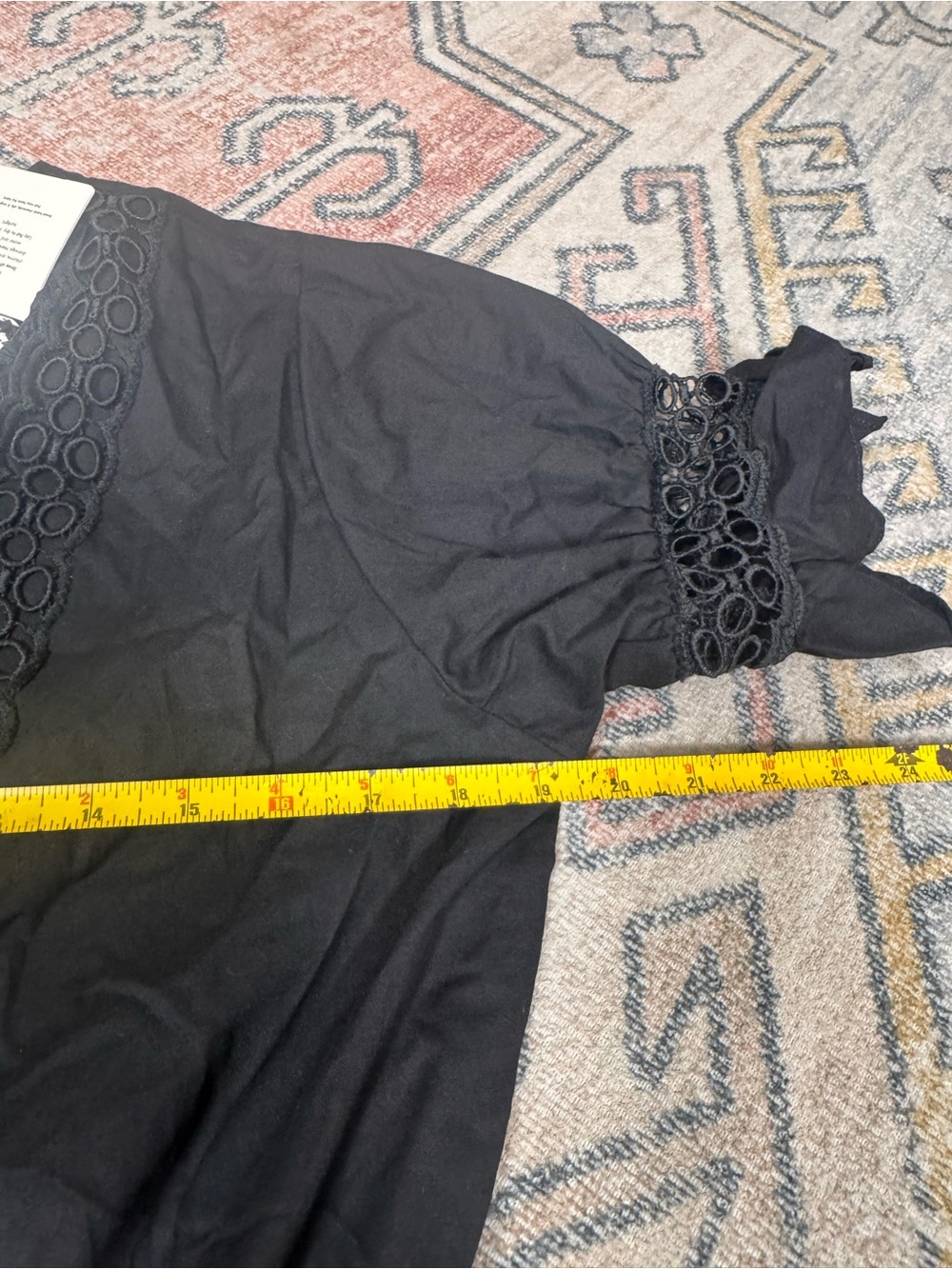 $198 Peixoto Black Ora Cotton Embroidered Swimsuit Cover Up Dress XL yse2123 - Picture 10 of 11